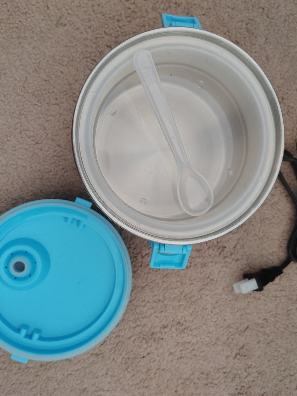 Blue Electric Lunch Box Food Warmer - Portable Heated Bento - Picture 4 of 8